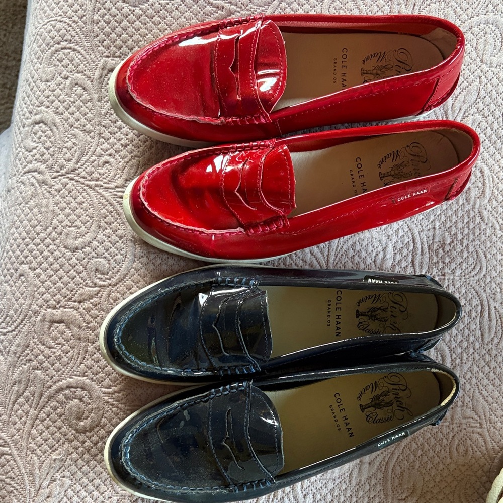 Cole Haan Women's Loafers - Red and Blue